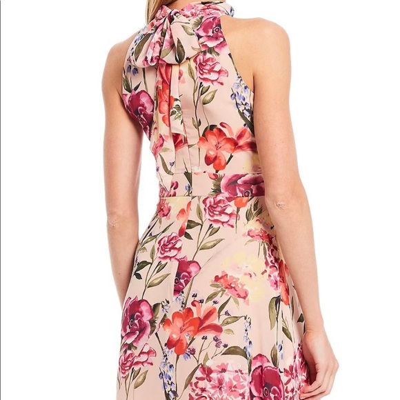 Eliza J floral halter gown.Like new. - Picture 4 of 10